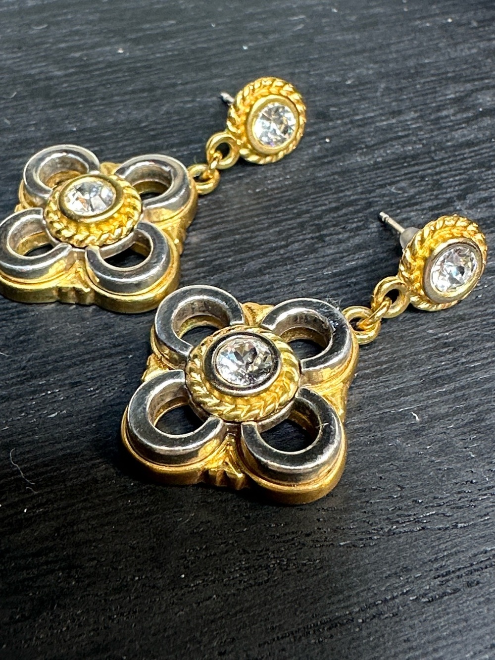 Brighton earrings silver gold flowers “Sava”